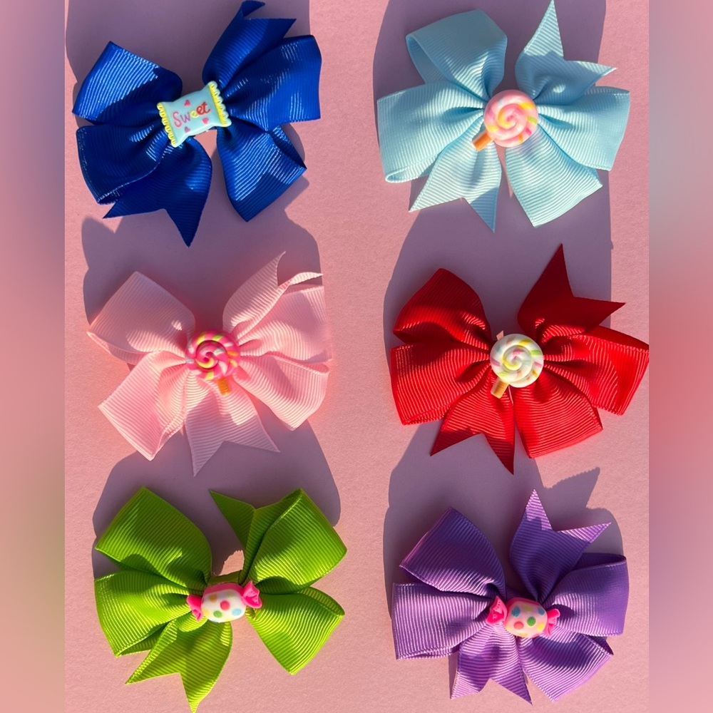 Small Hair Bows for Kids - Candy Hair Bows - Mix & Match Hair Bows